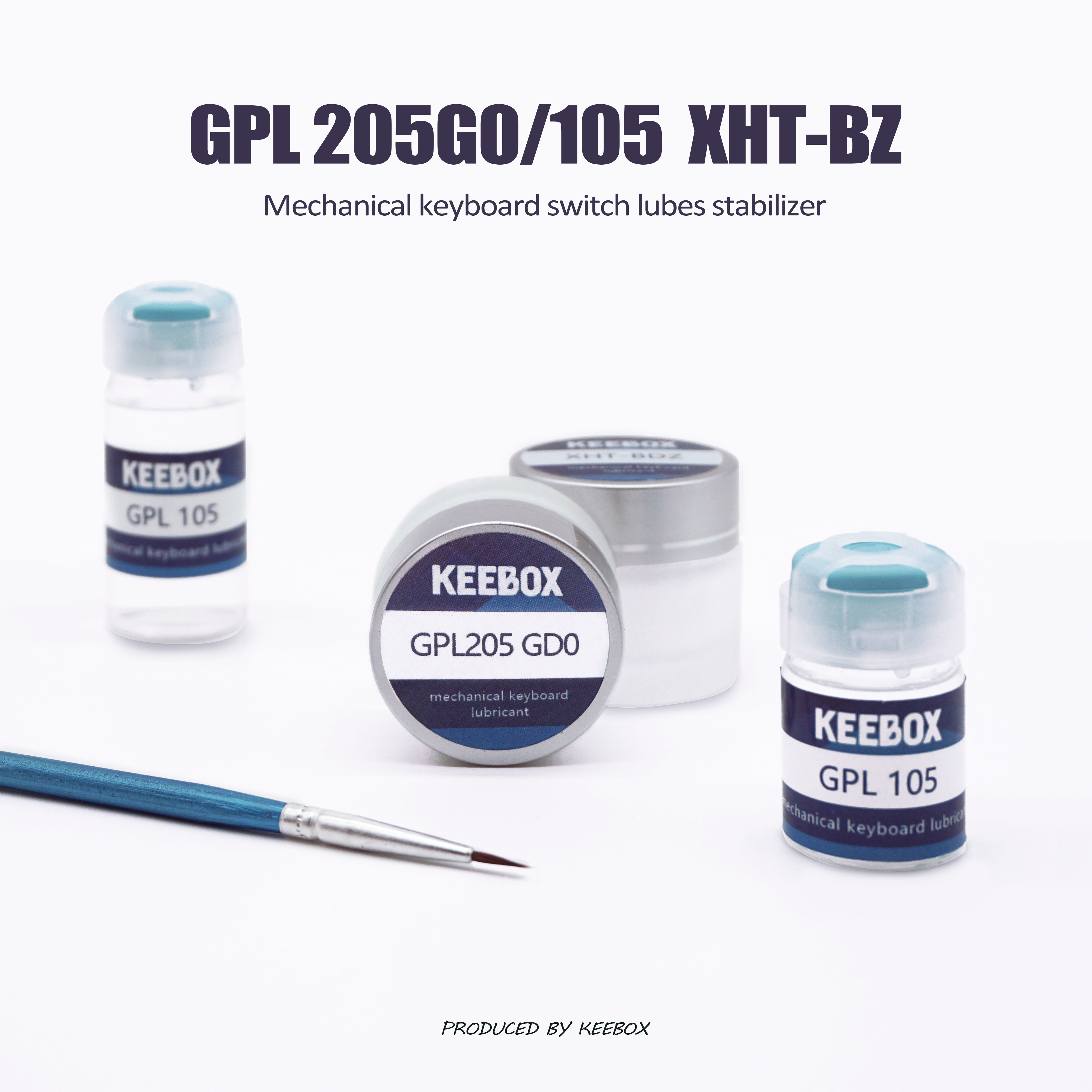 Keyboard Lube Kit - Keebox Krytox GPL205G0 GPL105 XHT-BDZ Mechanische