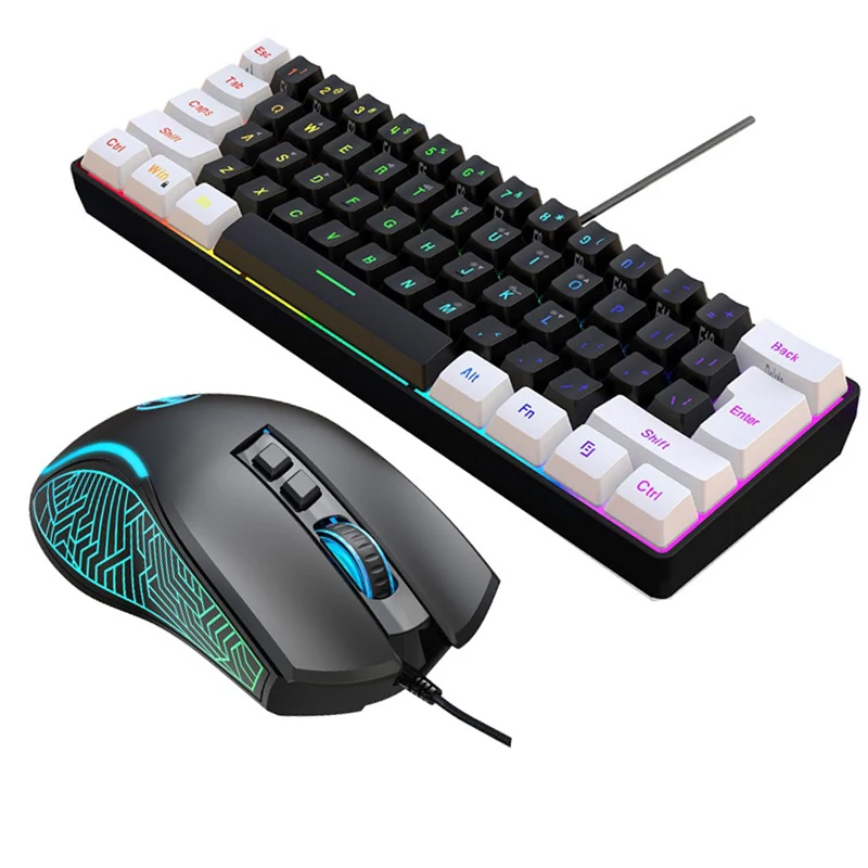 Gaming Keyboard Mouse And Headset Combo - Toetsenbord en muis 60% computer gaming
