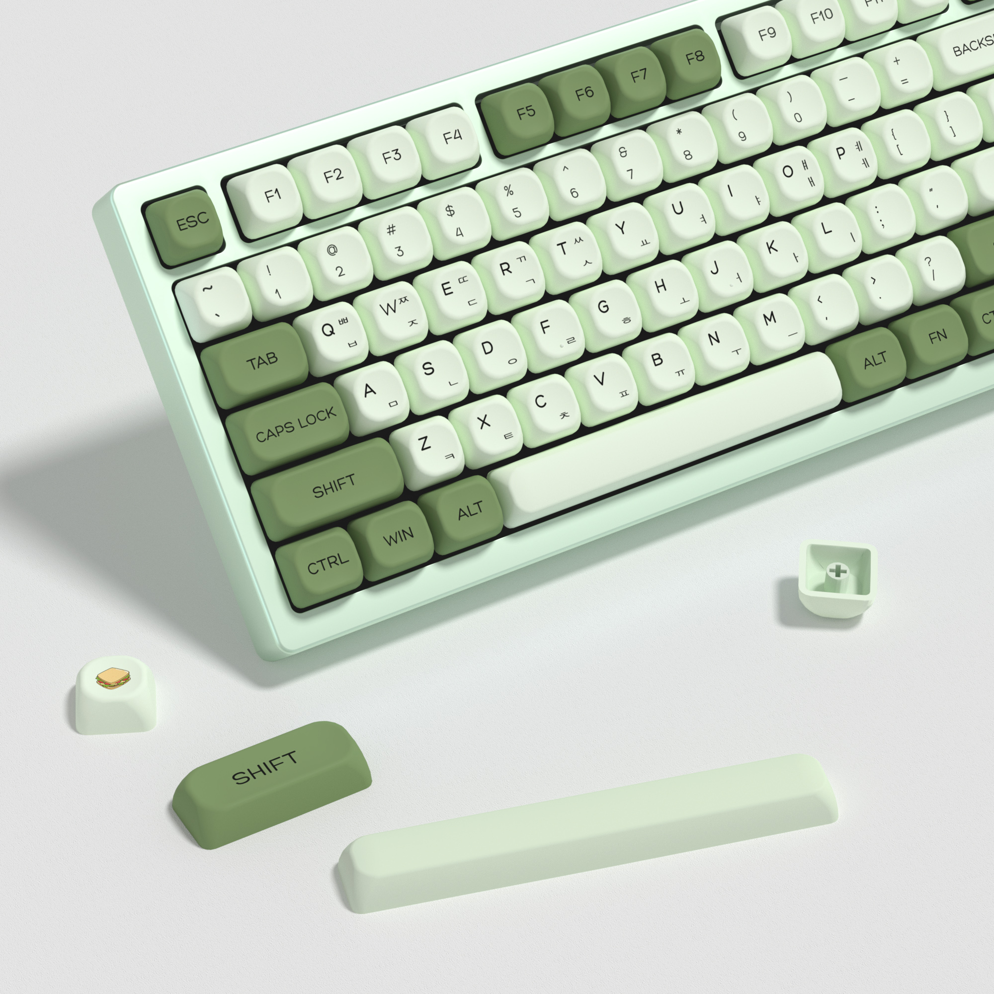 Keyboard Gaming Mac - KBDiy Matcha Koreaanse Keycap Groen MAC