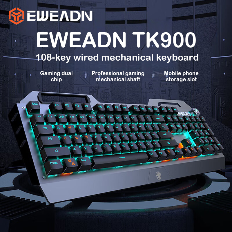 Keyboard Gaming Mac - EWEADN TK900 Mechanisch toetsenbord USB-C Oplaadbaar