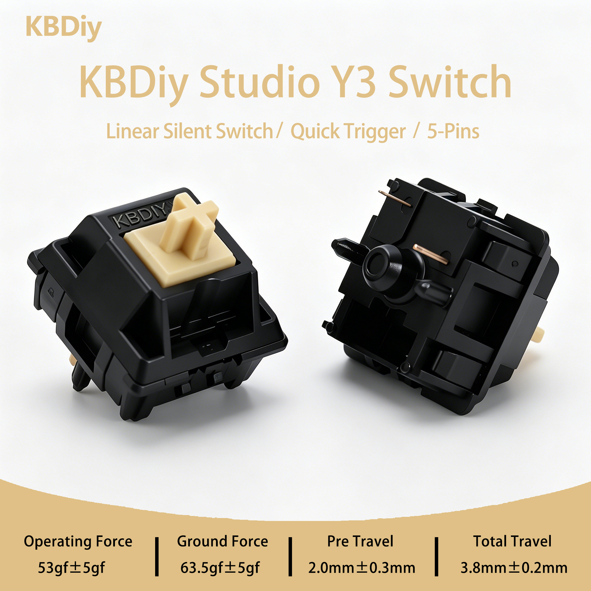 Keyboard Lube Kit - KBDiy Y3 Silent Switch Lineaire Creamy