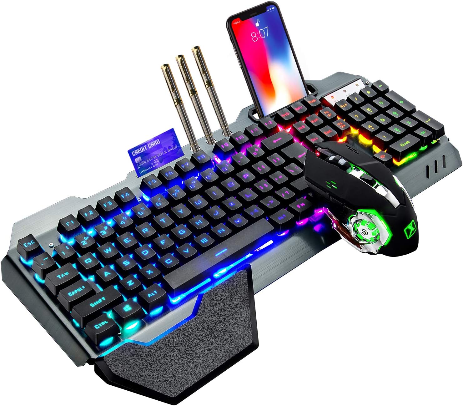 Gaming Keyboard Bluetooth - K680 Draadloos gamingtoetsenbord en muiscombinatie, regenboog