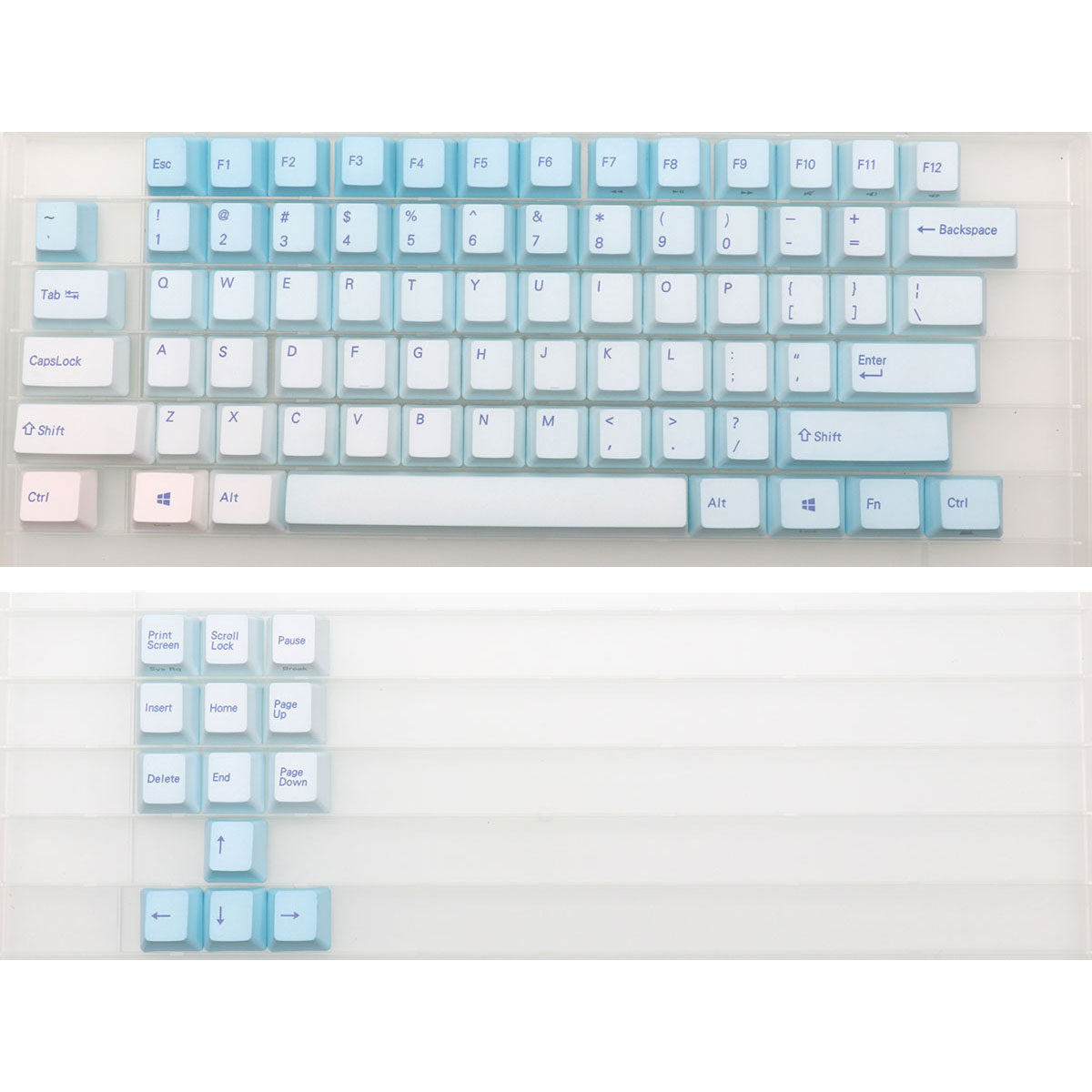 Gaming Keyboard Blue - 87-toetsen Frost Blue Keycaps Cherry Profile
