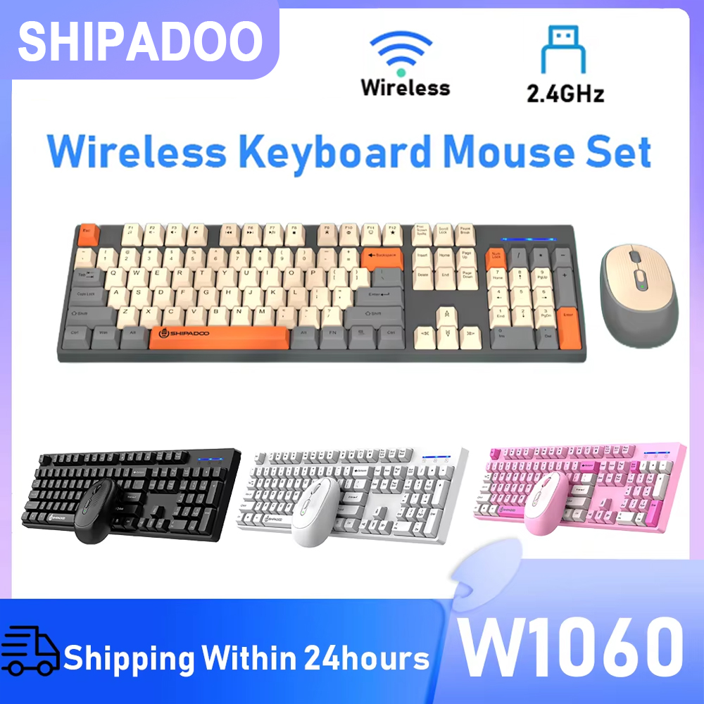 Gaming Keyboard Mouse And Headset Combo - Shipadoo 2.4G USB Draadloos Toetsenbord Muis