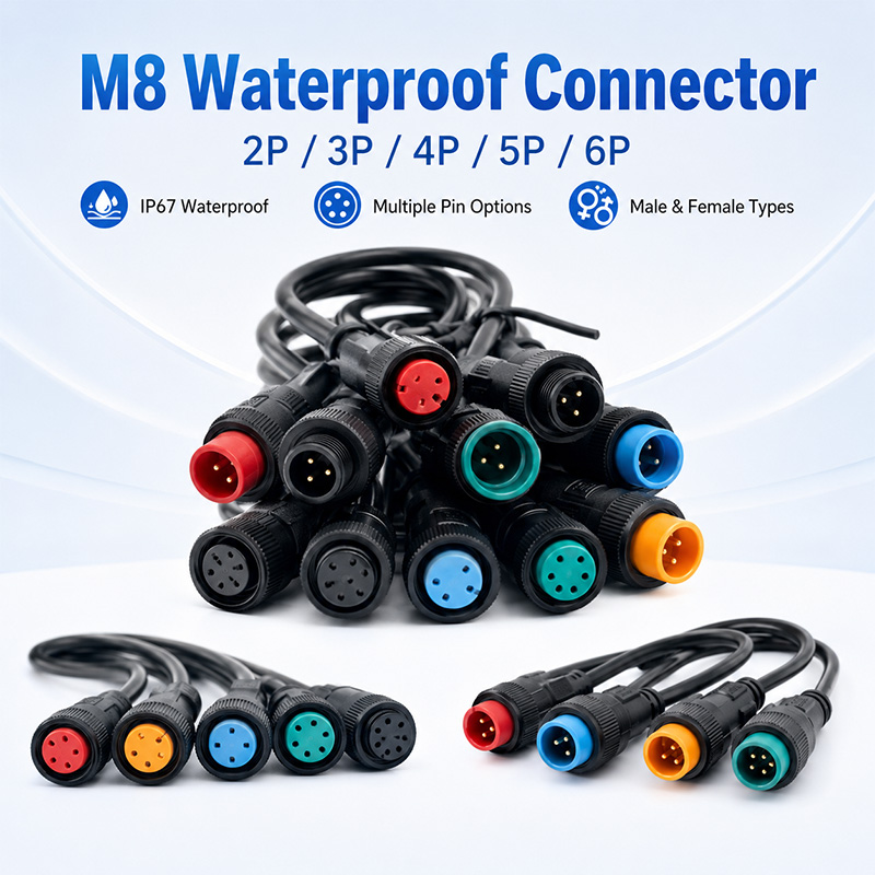 Aviator Connector Kit - 4-delige M8 waterdichte connectorset 2 3