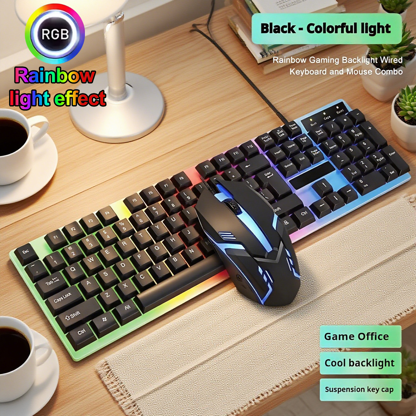 Gaming Keyboard Mouse And Headset Combo - Nieuw gelanceerd HOT Game Office Universeel