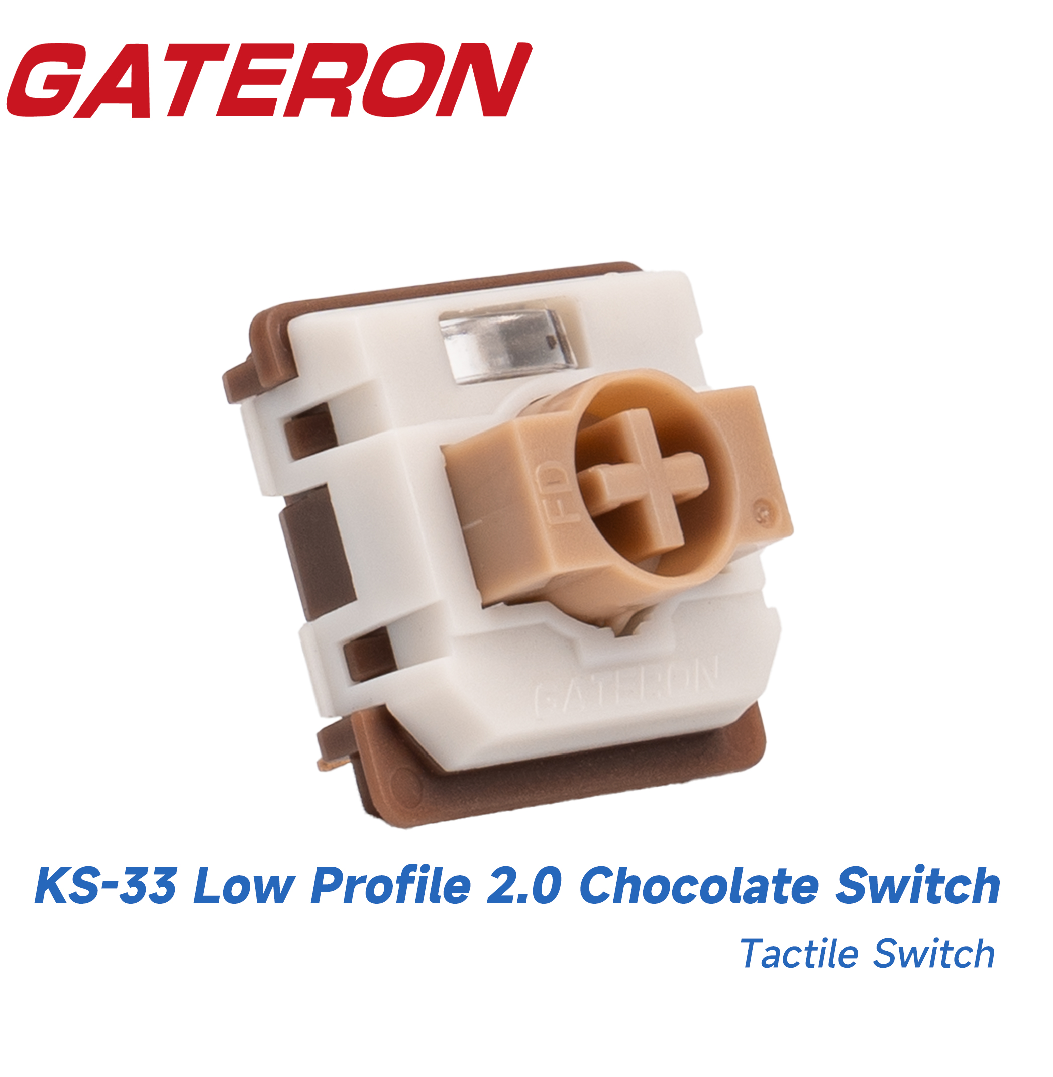 Gaming Keyboard No Rgb - GATERON KS-33 Low Profile 2.0 Chocolate