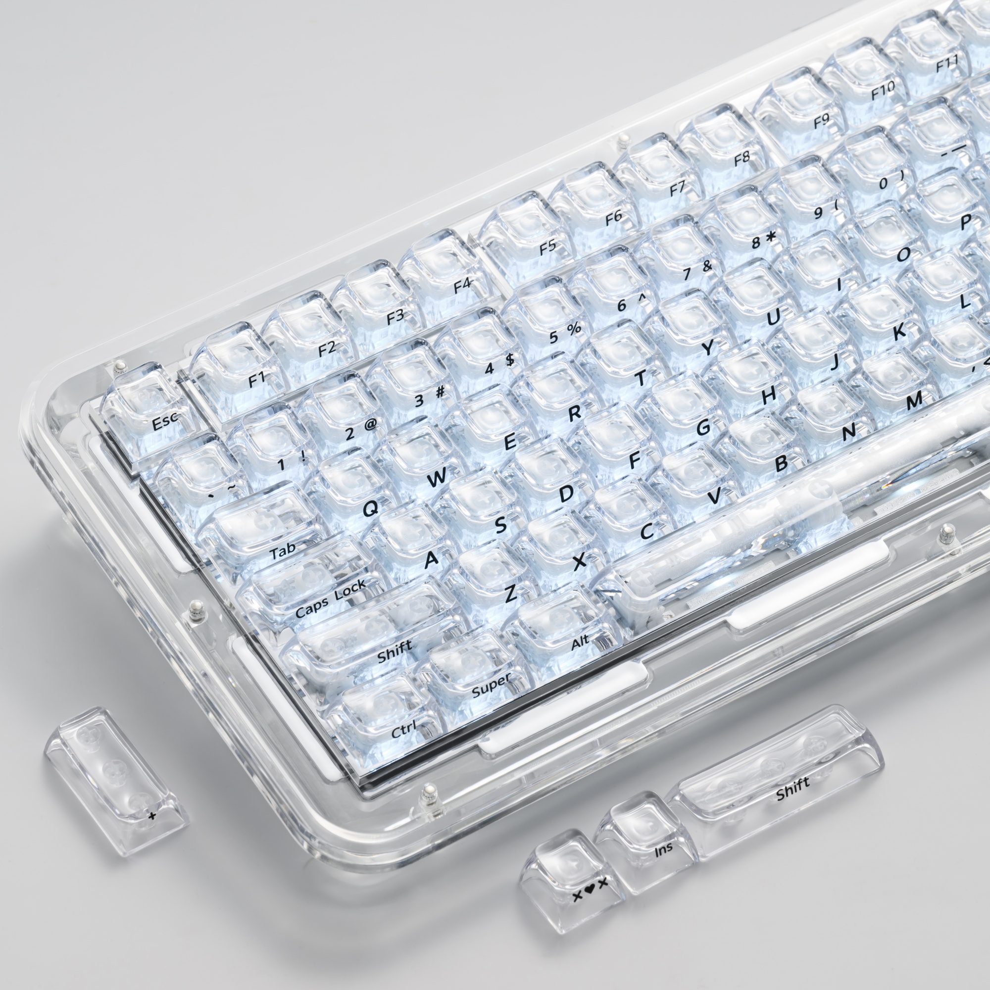 Gaming Keyboard No Rgb - XVX Crystal Transparant SA Profiel Keycaps
