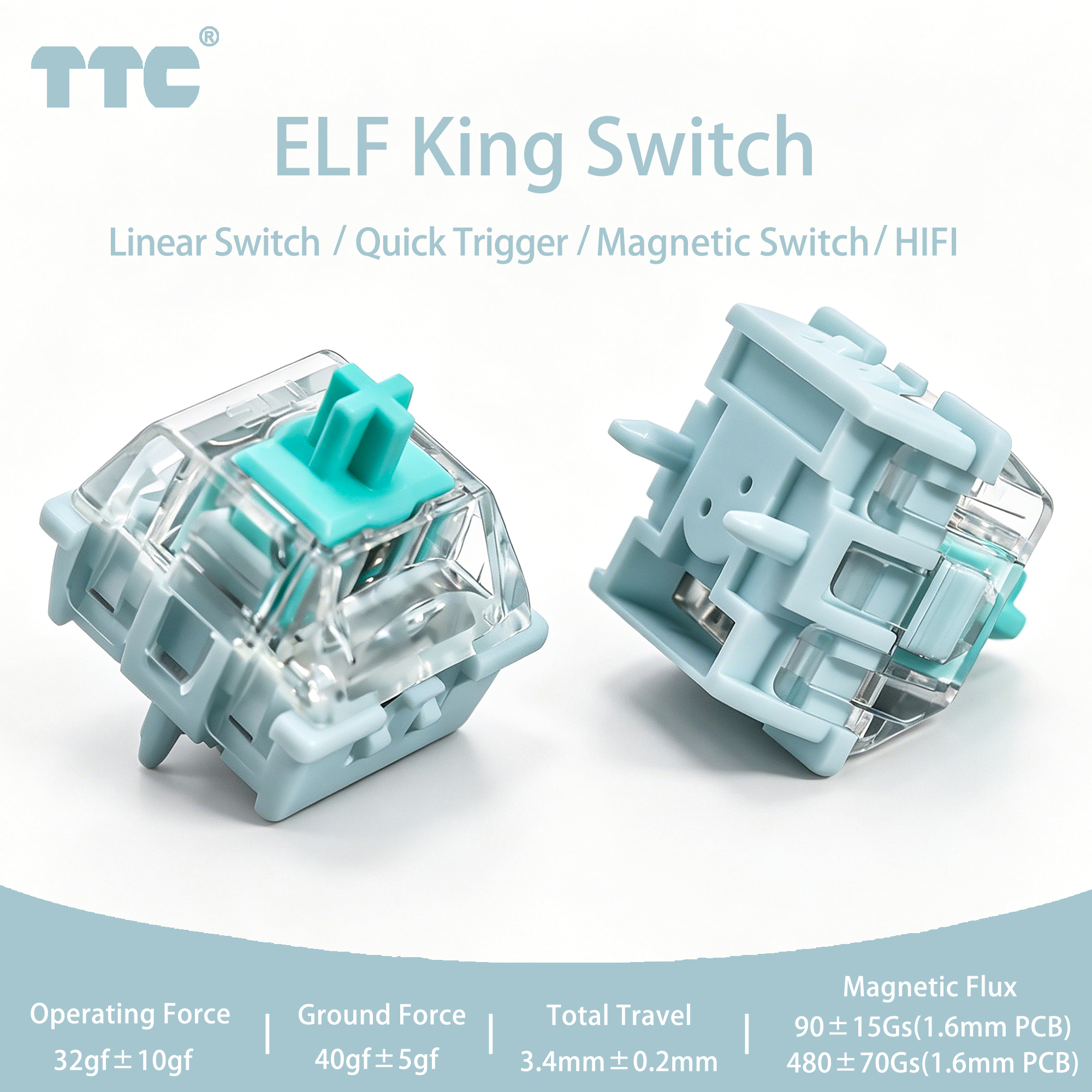 Gaming Keyboard No Rgb - TTC ELF King Magnetische Schakelaars 32gf