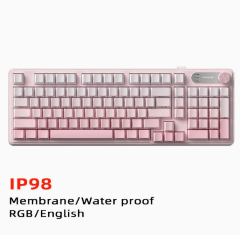 Gaming Keyboard Ip98 - IP98 FURYCUBE Bedraad Gaming-membraantoetsenbord RGB Doorschijnende