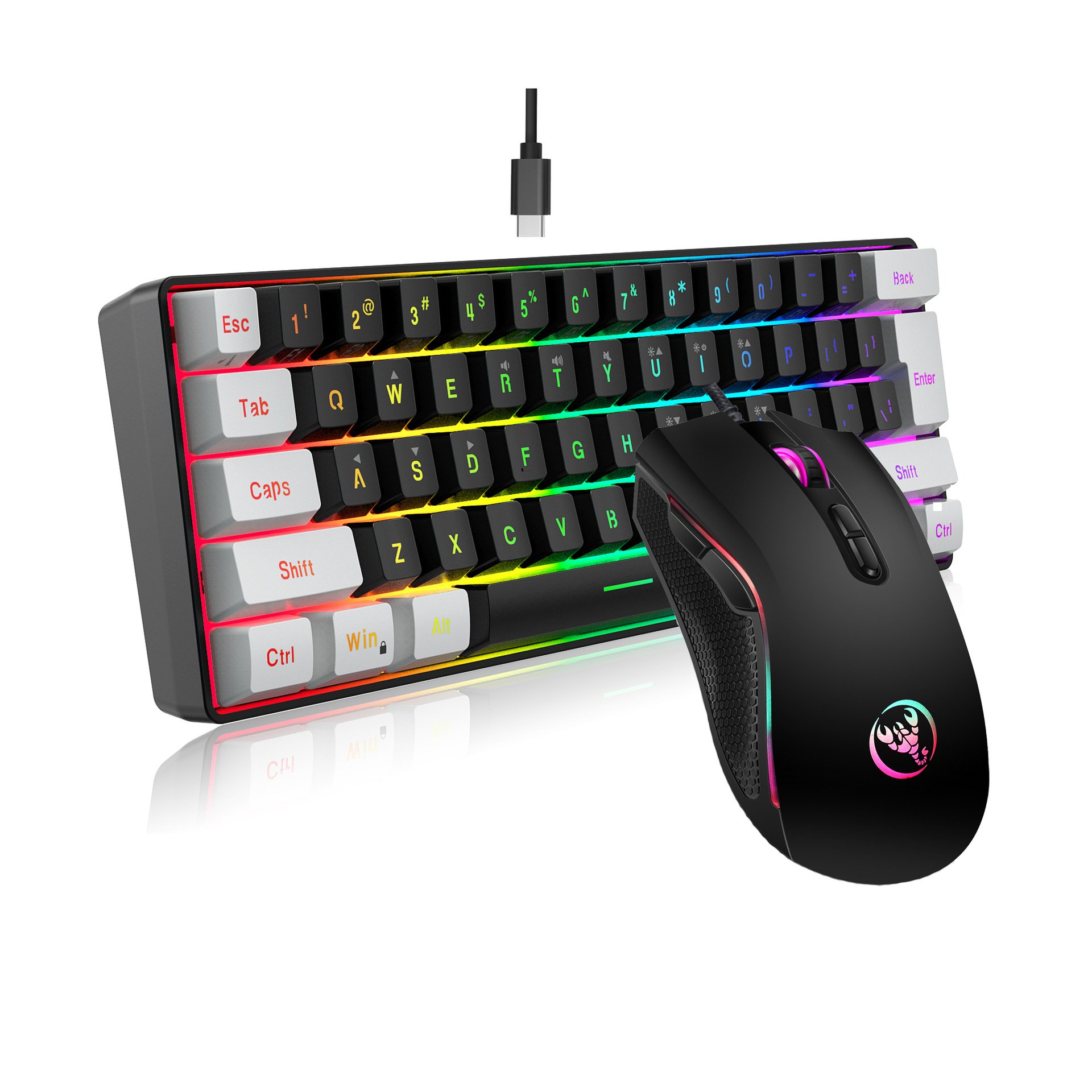 Gaming Keyboard Mini - Gamer Keyboard Muis Combo's Gamer Toetsenbord