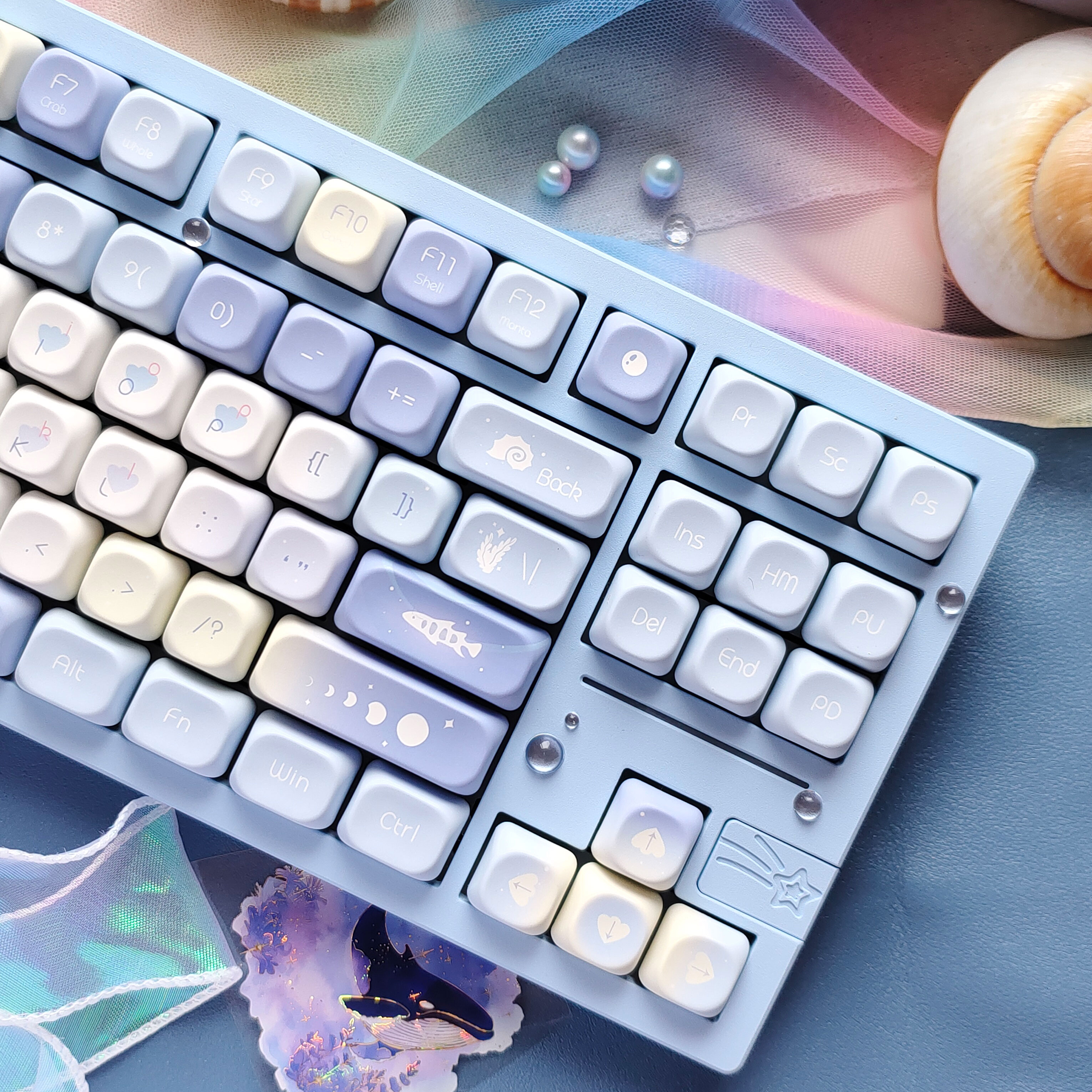 Gaming Keyboard Blue - Vijfzijdige Dye Sublimatie Keycaps 130 Toetsen