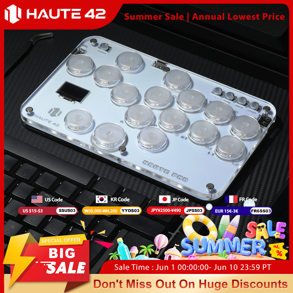 Gaming Keyboard Mini - Haute42 Arcade Joystick Hitbox Leverloze Controller