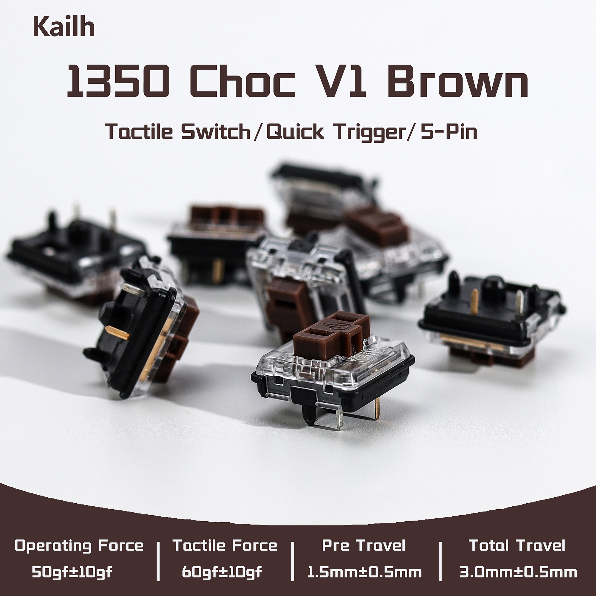 Gaming Keyboard No Rgb - Kailh 1350 Choc V1 Bruine Schakelaar