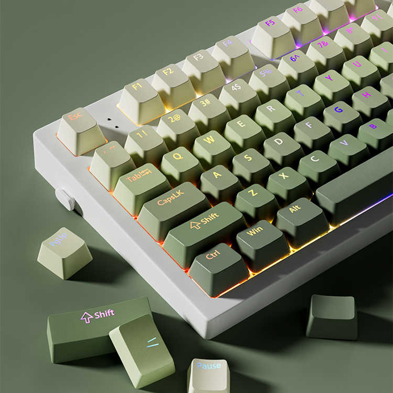 Gaming Keyboard No Rgb - Green Grape Top-lit RGB-achtergrondverlichting Keycaps Double