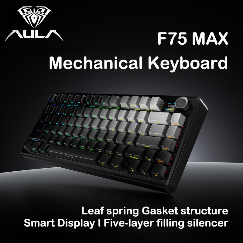Keyboard Gaming Mac - AULA F75 MAX 75% Tri-Mode Mechanisch