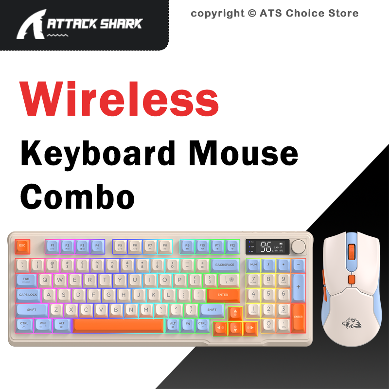 Gaming Keyboard Mouse And Headset Combo - FREEWOLF T96 Draadloos Toetsenbord-Muis Combo, 96-toetsen