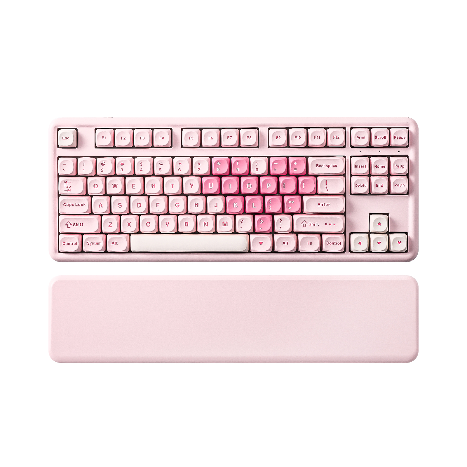 Keyboard Gaming Mac - YUNZII B87 roze mechanisch gamingtoetsenbord, QMK/VIA