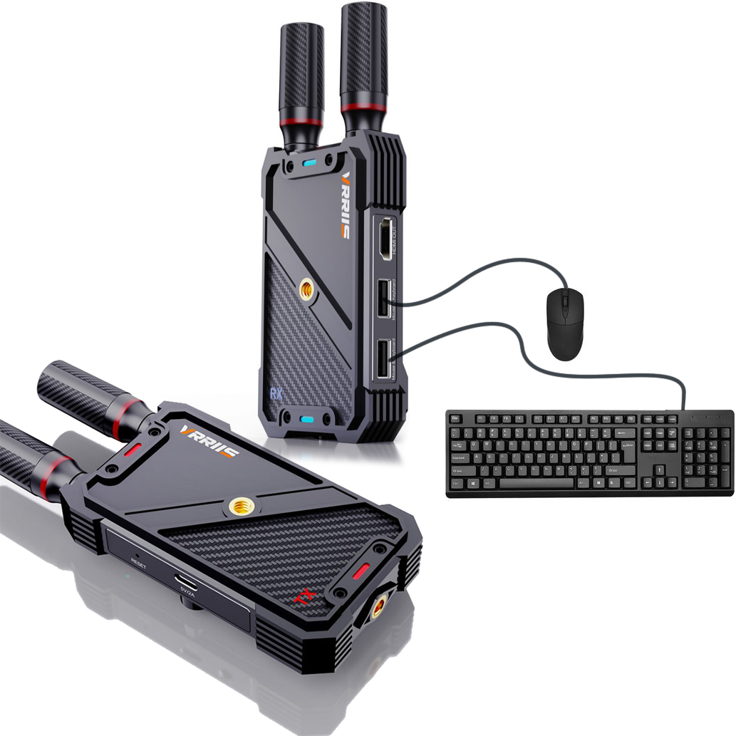 Gaming Keyboard Wireless - VRRIIS WL082K 400m Draadloze HDMI KVM