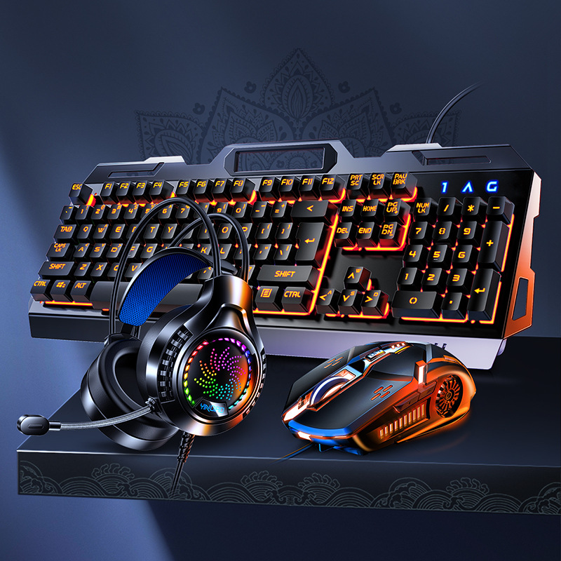 Gaming Keyboard Mouse And Headset Combo - V2g5 Gaming Mechanische handgreep Metalen toetsenbord