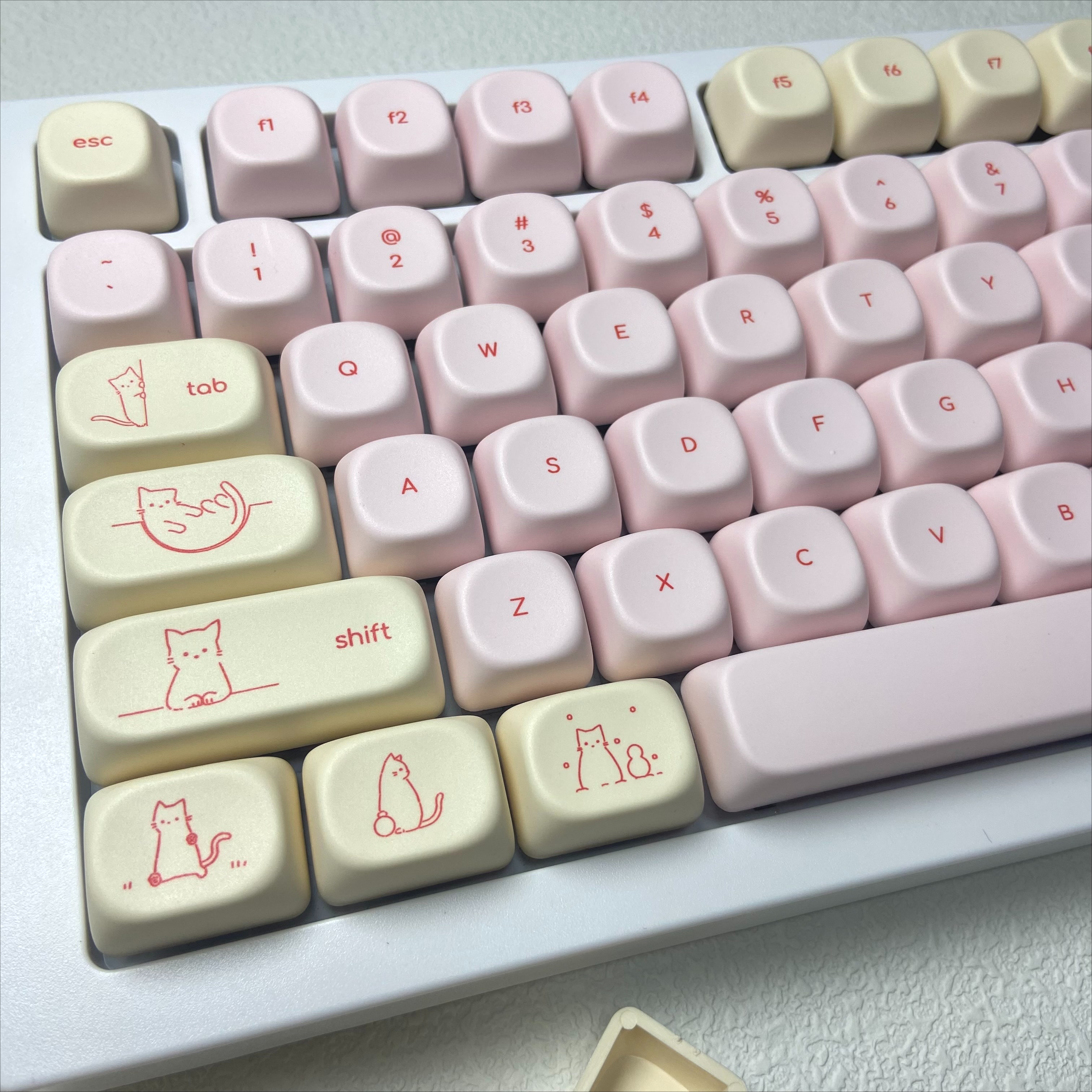 Roze drukke kat minimalistisch - Gaming Keyboard Mini recensie en prijs