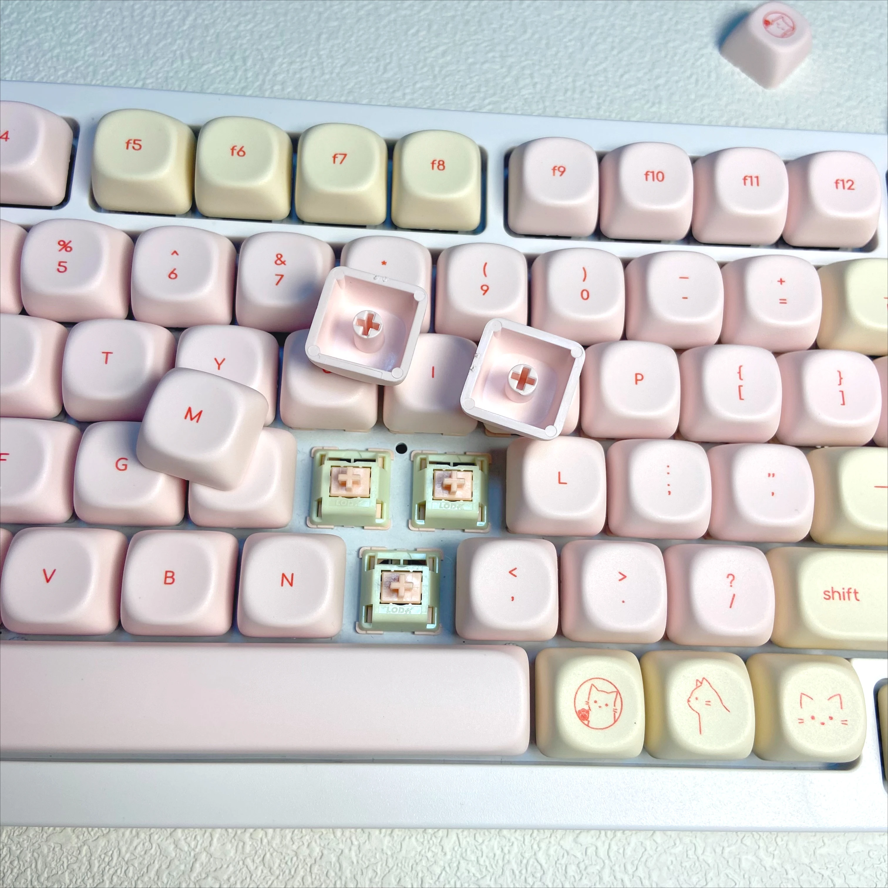 Roze drukke kat minimalistisch - Gaming Keyboard Mini recensie en prijs