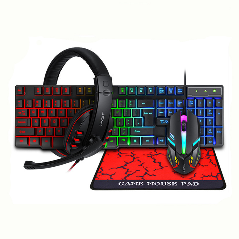USB-toetsenbord- en muiscombin - Gaming Keyboard Mouse And Headset Combo recensie en prijs