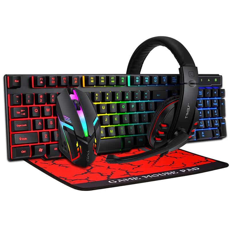 USB-toetsenbord- en muiscombin - Gaming Keyboard Mouse And Headset Combo recensie en prijs
