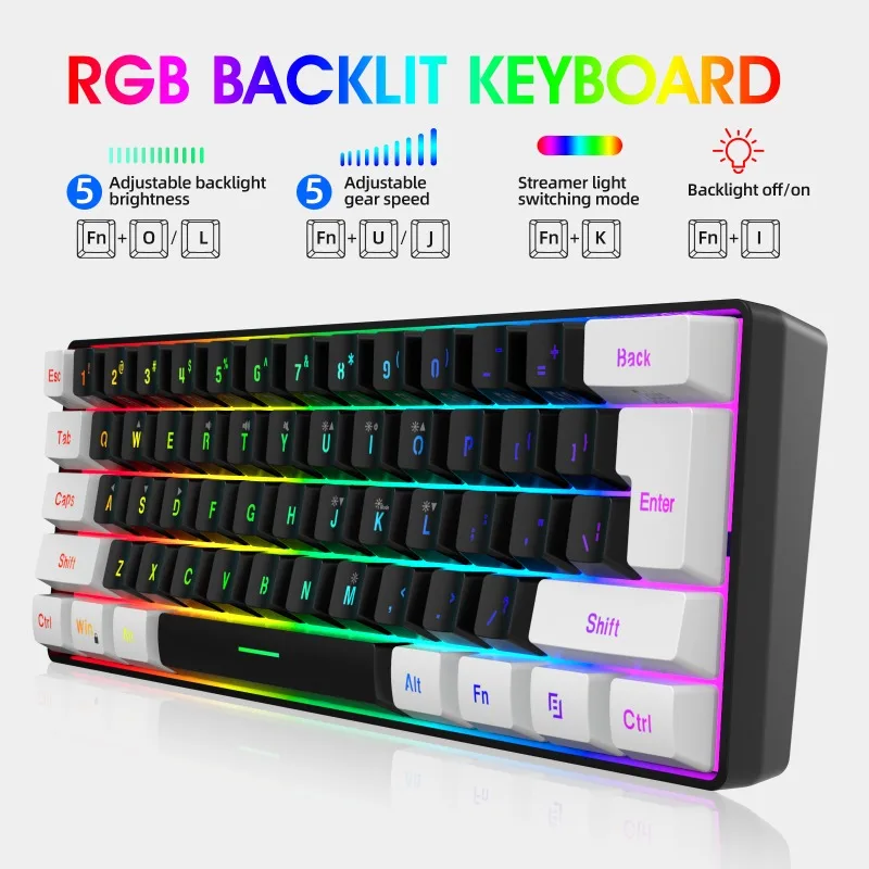 Toetsenbord en muis 60% comput - Gaming Keyboard Mouse And Headset Combo recensie en prijs