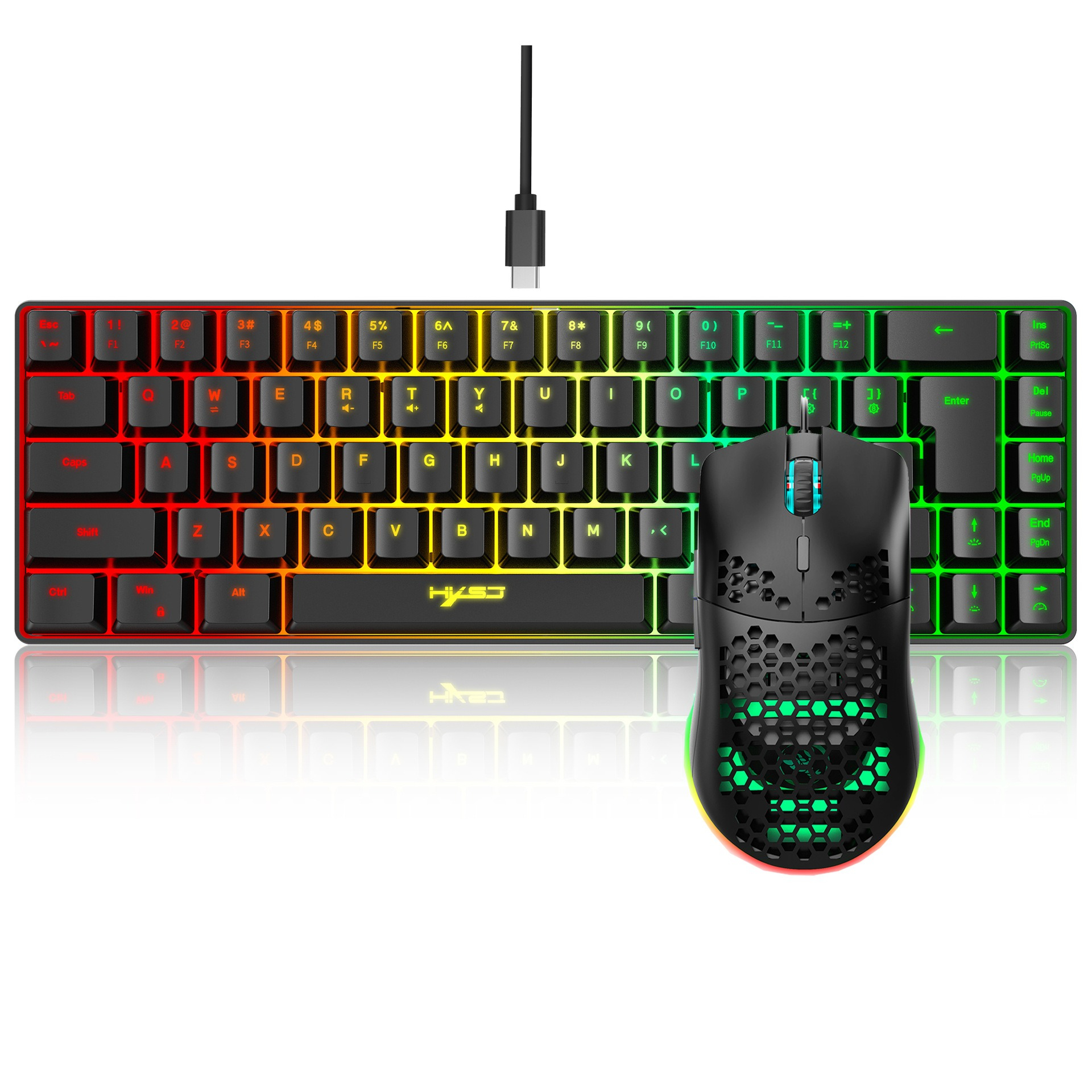 Toetsenbord en muis 68-toetsen - Gaming Keyboard And Mouse Set recensie en prijs