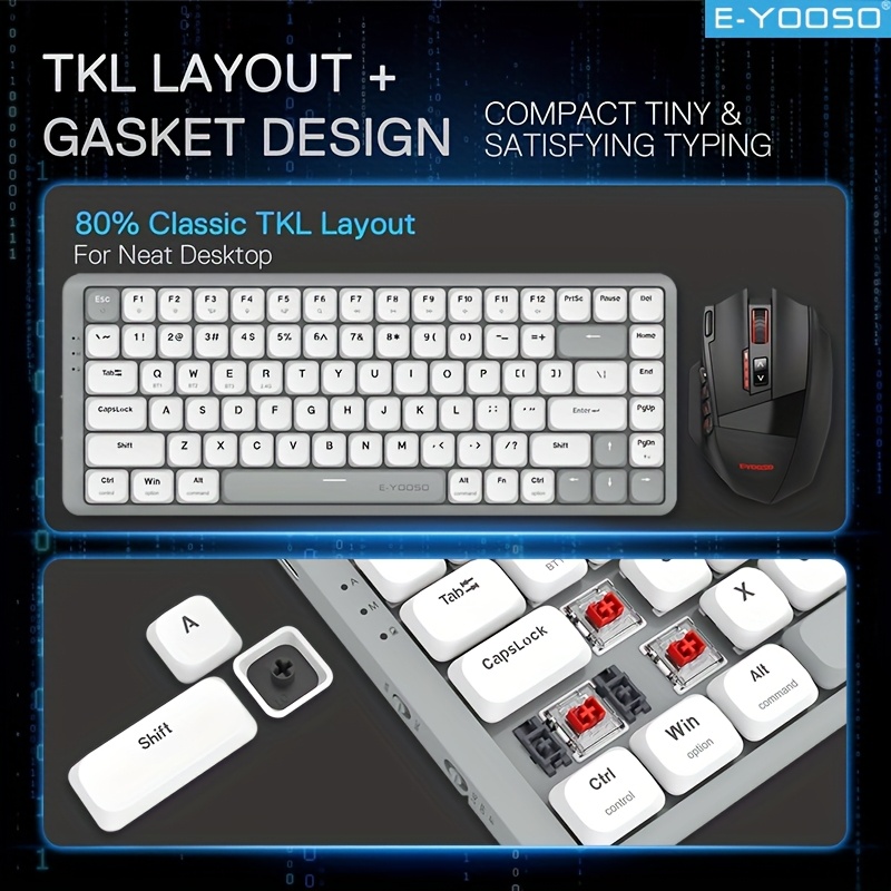E-YOOSO Tri-Mode 2.4GDraadloos - Gaming Keyboard E Yooso recensie en prijs