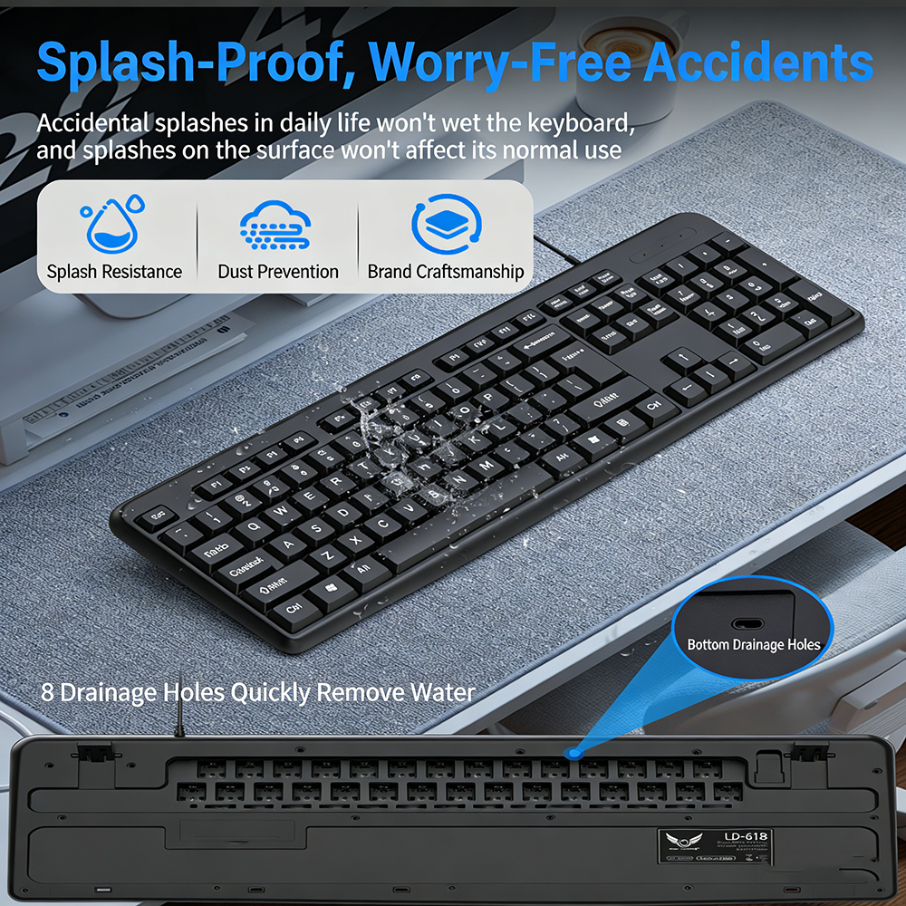 KEBIDUMEI USB Bedraad toetsenb - Keyboard Gaming Mac recensie en prijs
