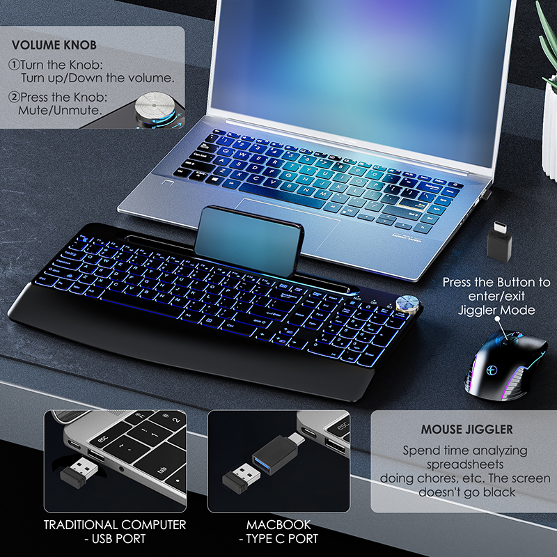 2.4G&Type-C draadloze toetsenb - Gaming Keyboard And Mouse Set recensie en prijs