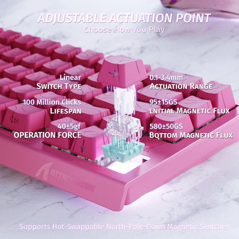 ATTACK SHARK X68 HE 8000Hz Rap - Keyboard Gaming Mac recensie en prijs