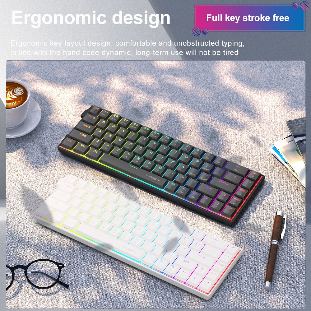 E-YOOSO A68 RGB Mini Slim USB  - Gaming Keyboard E Yooso recensie en prijs
