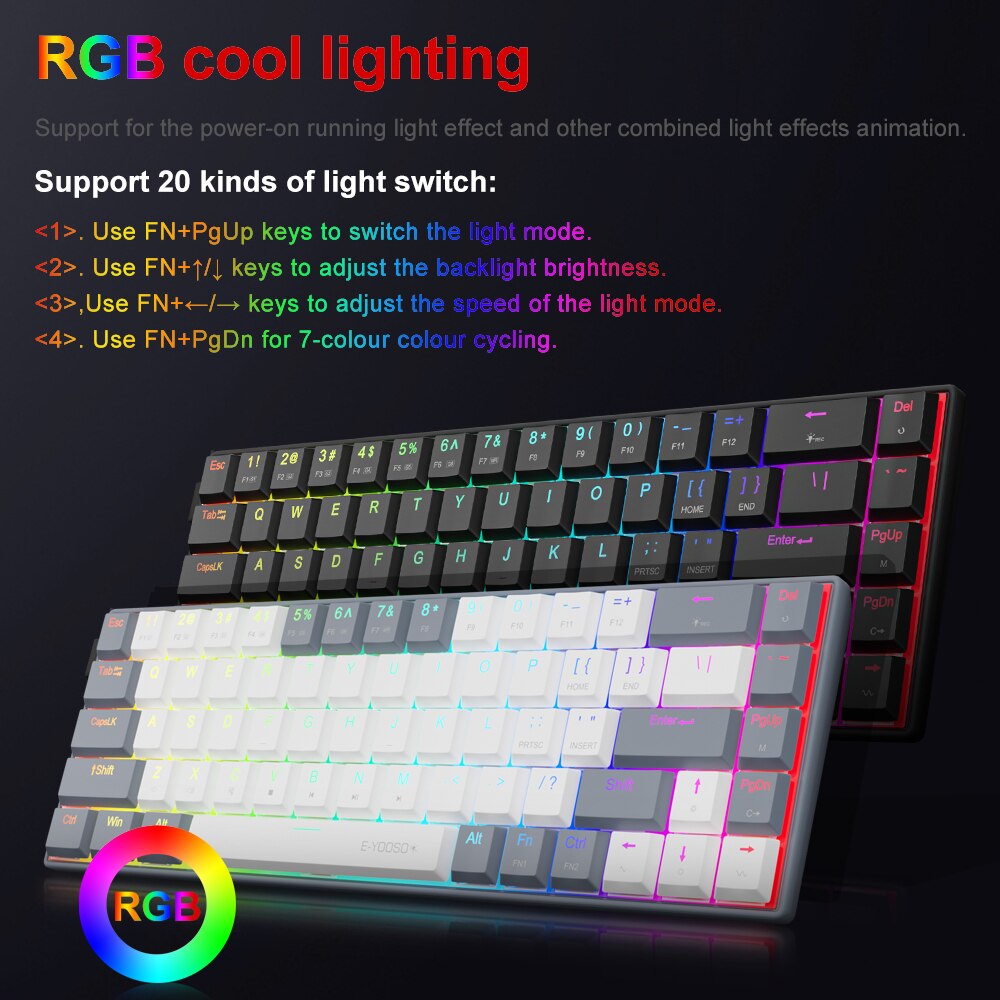 E-YOOSO A68 RGB Mini Slim USB  - Gaming Keyboard E Yooso recensie en prijs