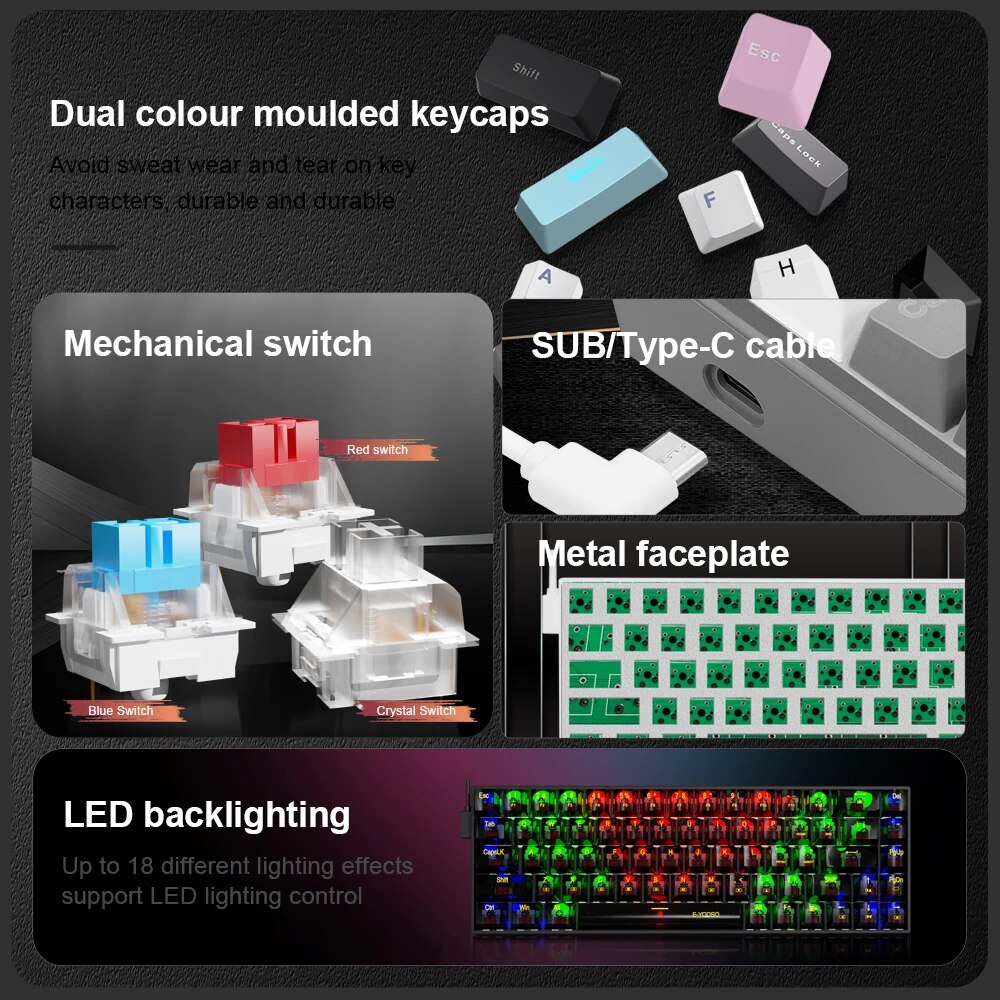 E-YOOSO Z686 Usb Mini Slanke M - Gaming Keyboard E Yooso recensie en prijs