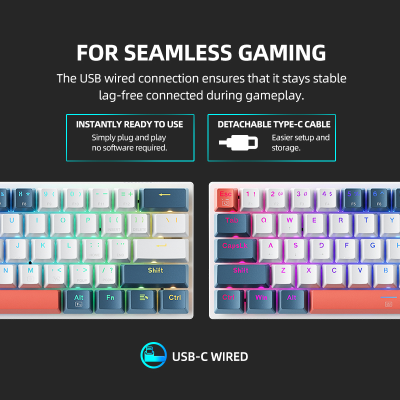K500-B61 Machenike Mini mechan - Gaming Keyboard Hot Swappable recensie en prijs