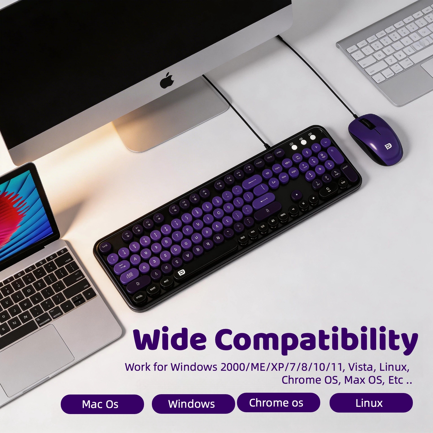 Esthetische typewriter-toetsen - Keyboard Gaming Mac recensie en prijs