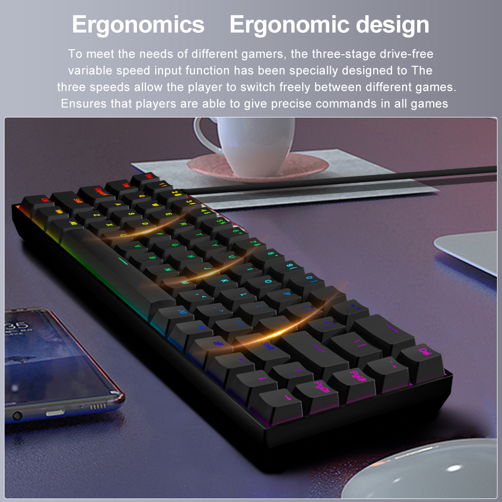 E-YOOSO Z686 Rgb Usb 60% Mini  - Gaming Keyboard E Yooso recensie en prijs