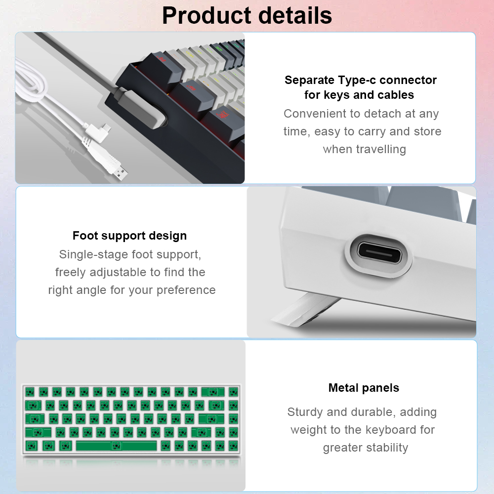 E-YOOSO Z686 Rgb Usb 60% Mini  - Gaming Keyboard E Yooso recensie en prijs