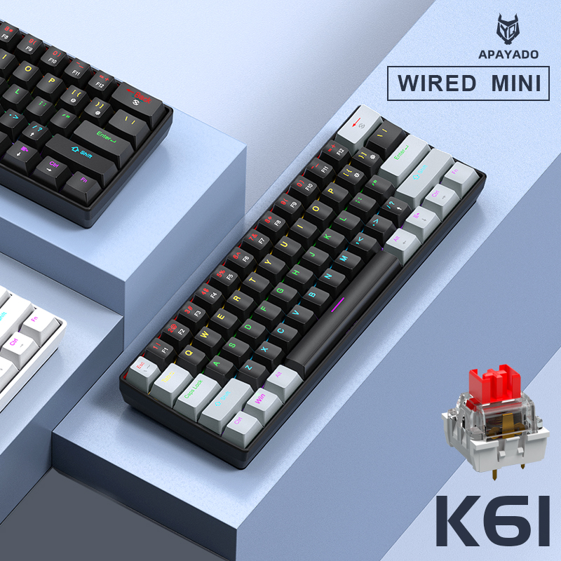 APAYADO K61 Mini mechanisch to - Gaming Keyboard Hot Swappable recensie en prijs
