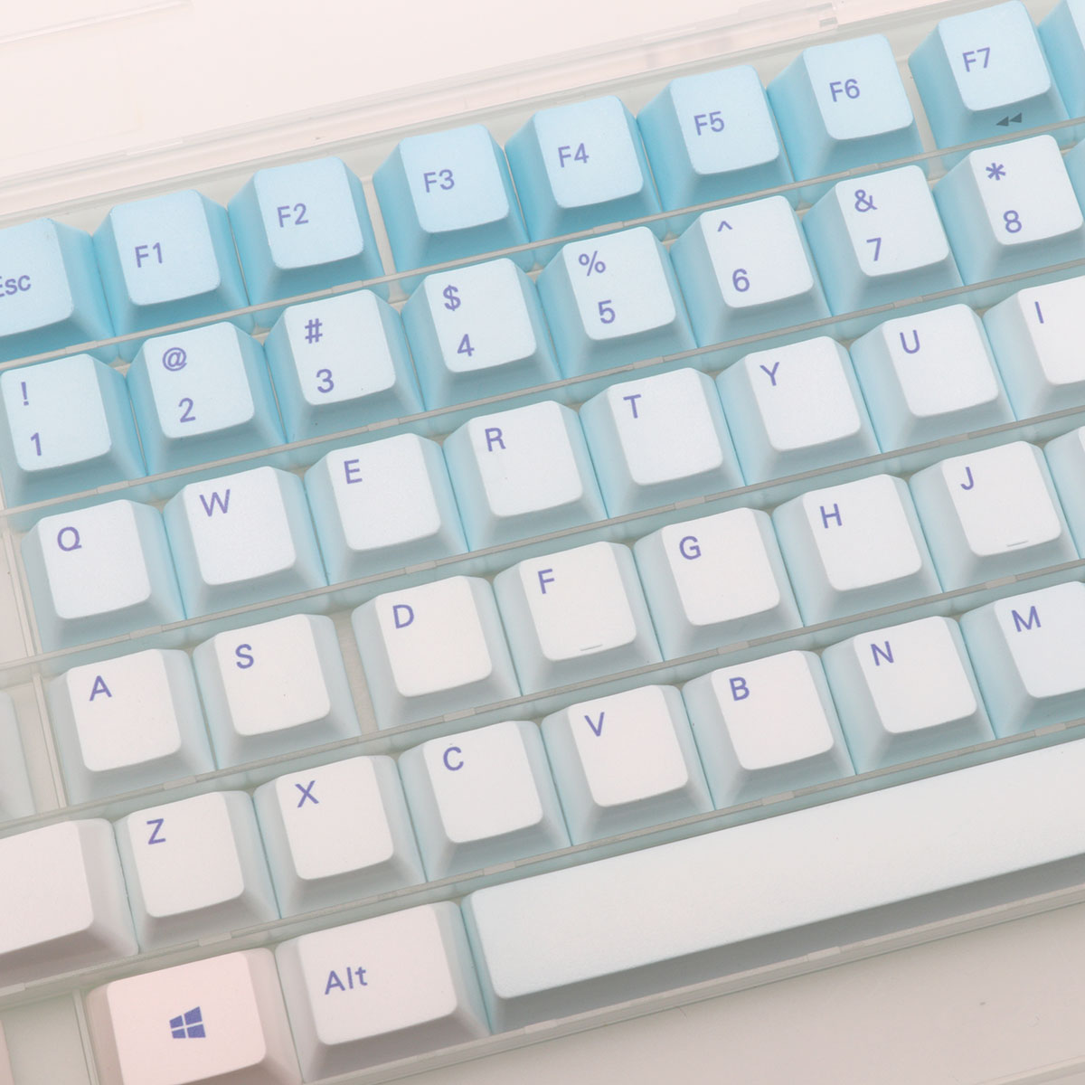 87-toetsen Frost Blue Keycaps  - Gaming Keyboard Blue recensie en prijs
