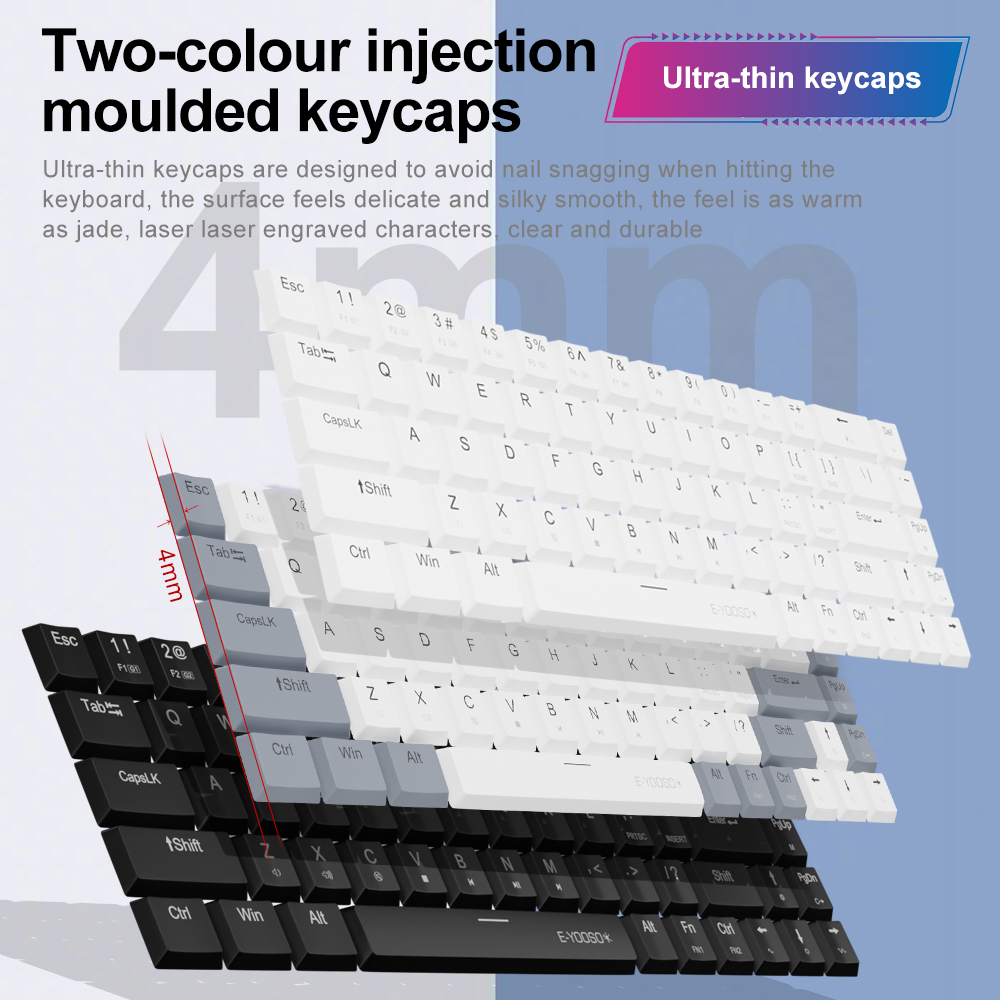 E-YOOSO A68 RGB Mini Slim USB  - Gaming Keyboard E Yooso recensie en prijs