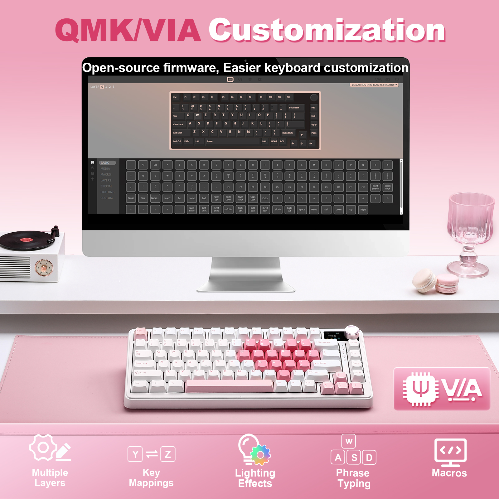 YUNZII B75 PRO MAX Draadloos m - Keyboard Gaming Mac recensie en prijs