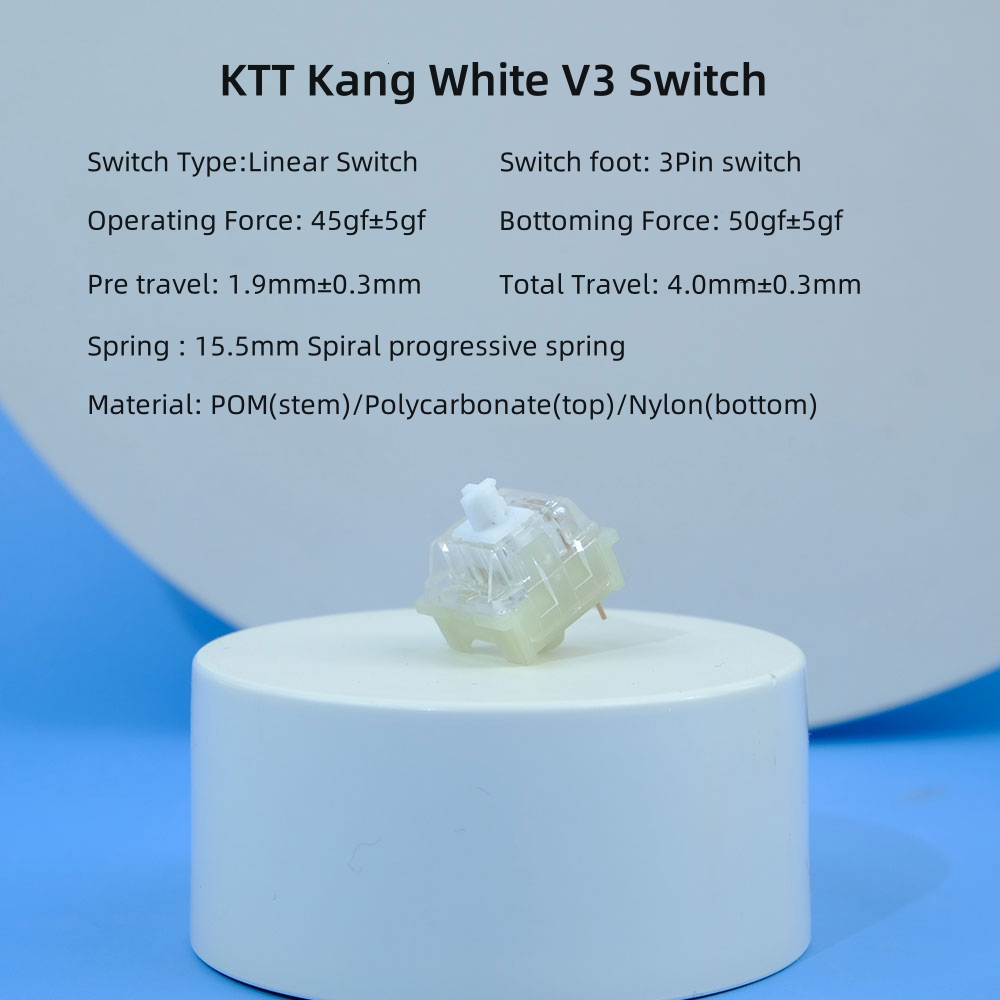 Ktt Kang White V3 Schakelaars  - Gaming Keyboard No Rgb recensie en prijs