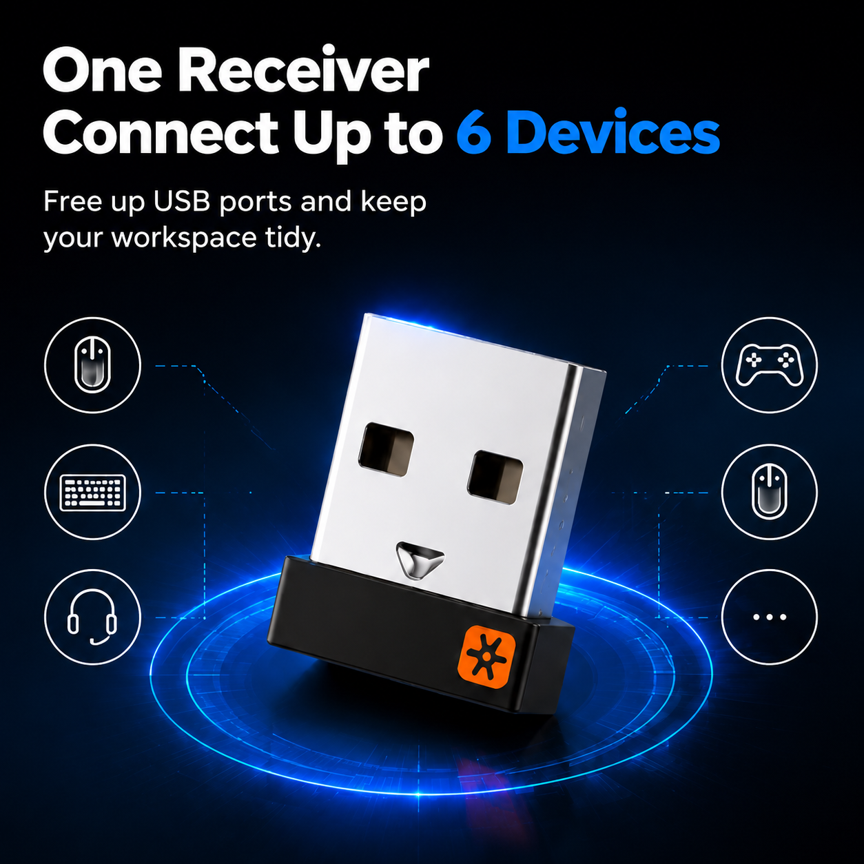 6 Kanaals Draadloze Dongle USB - Gaming Keyboard Wireless recensie en prijs