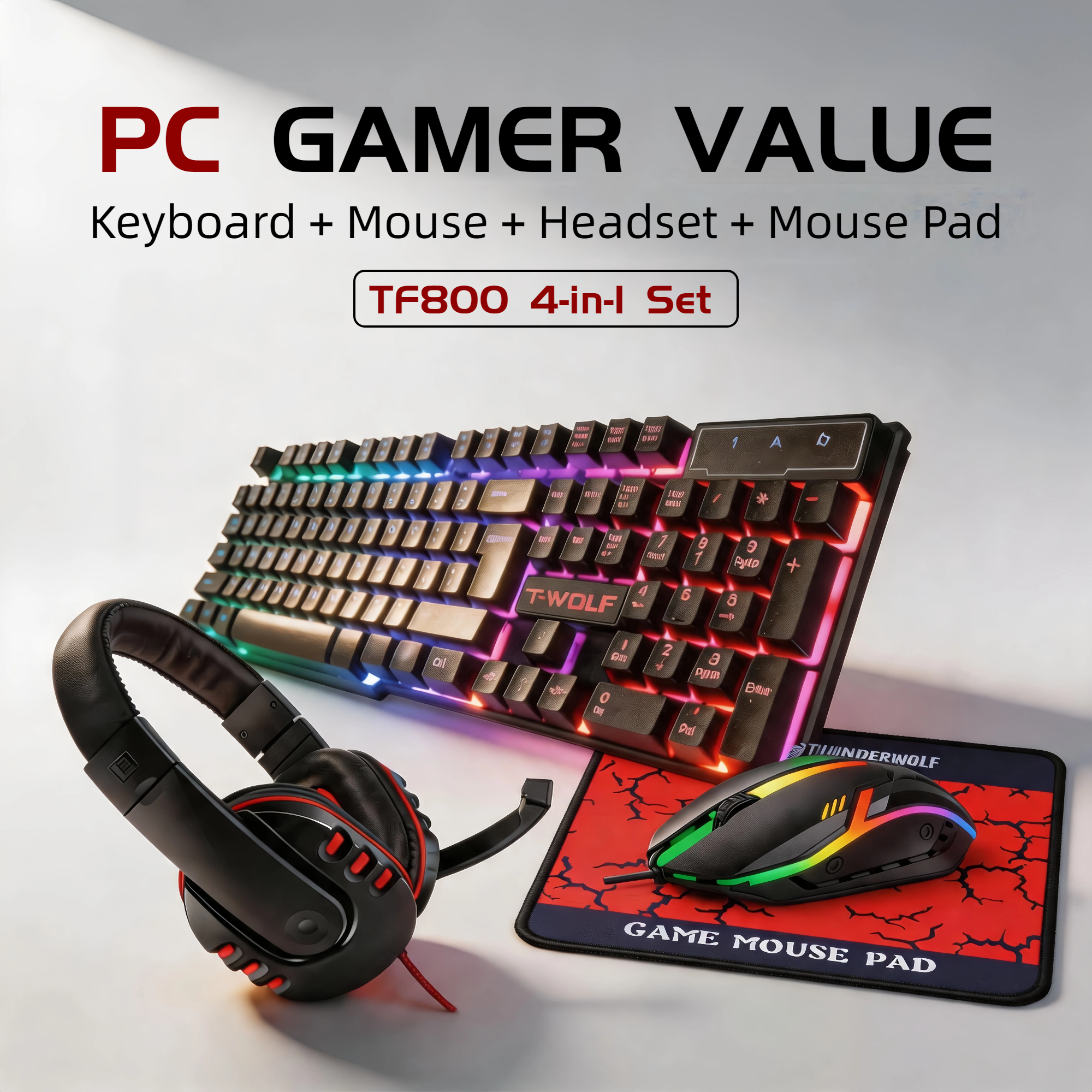 4-in-1 Gaming Combo Set Regenb - Gaming Keyboard Mouse And Headset Combo recensie en prijs