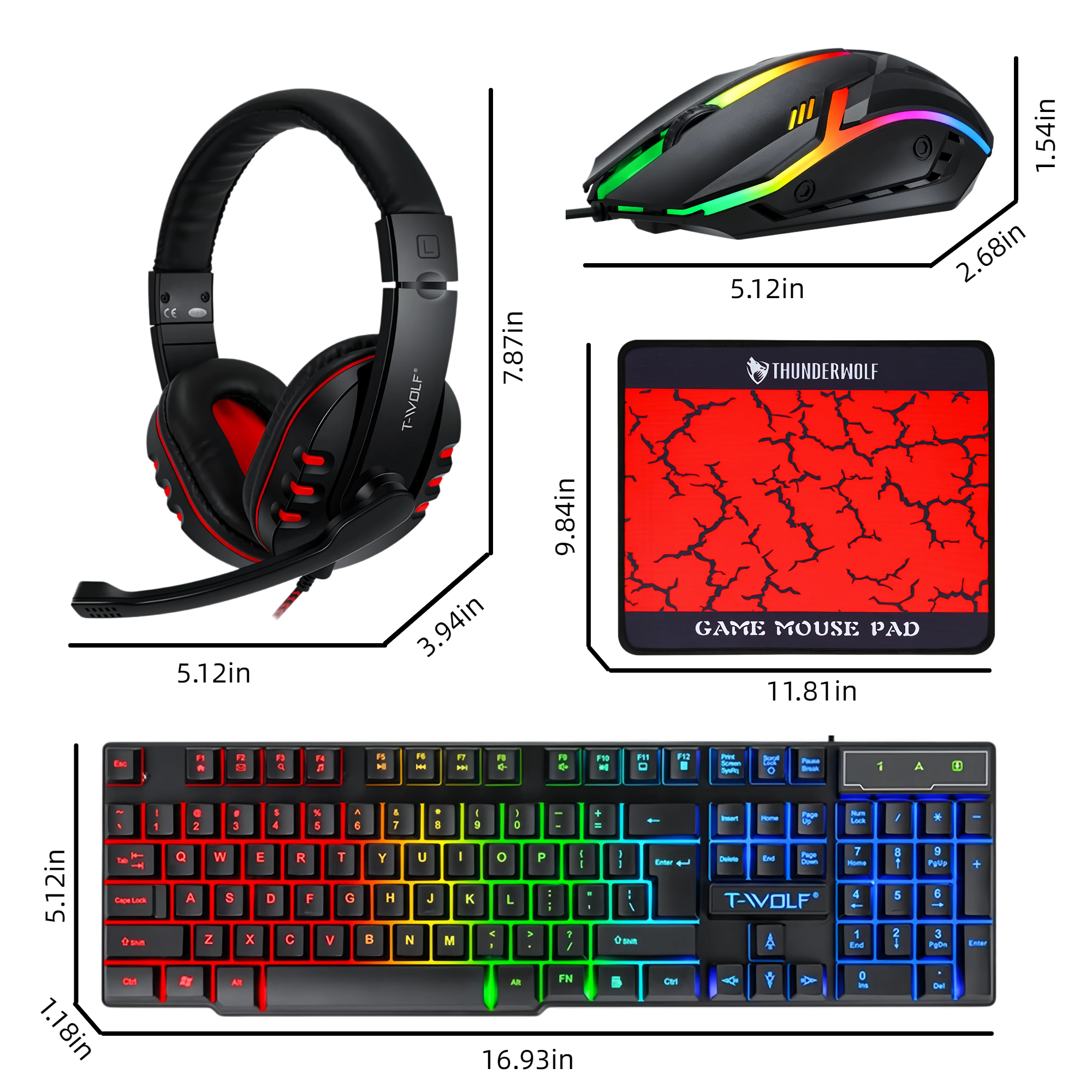 4-in-1 Gaming Combo Set Regenb - Gaming Keyboard Mouse And Headset Combo recensie en prijs