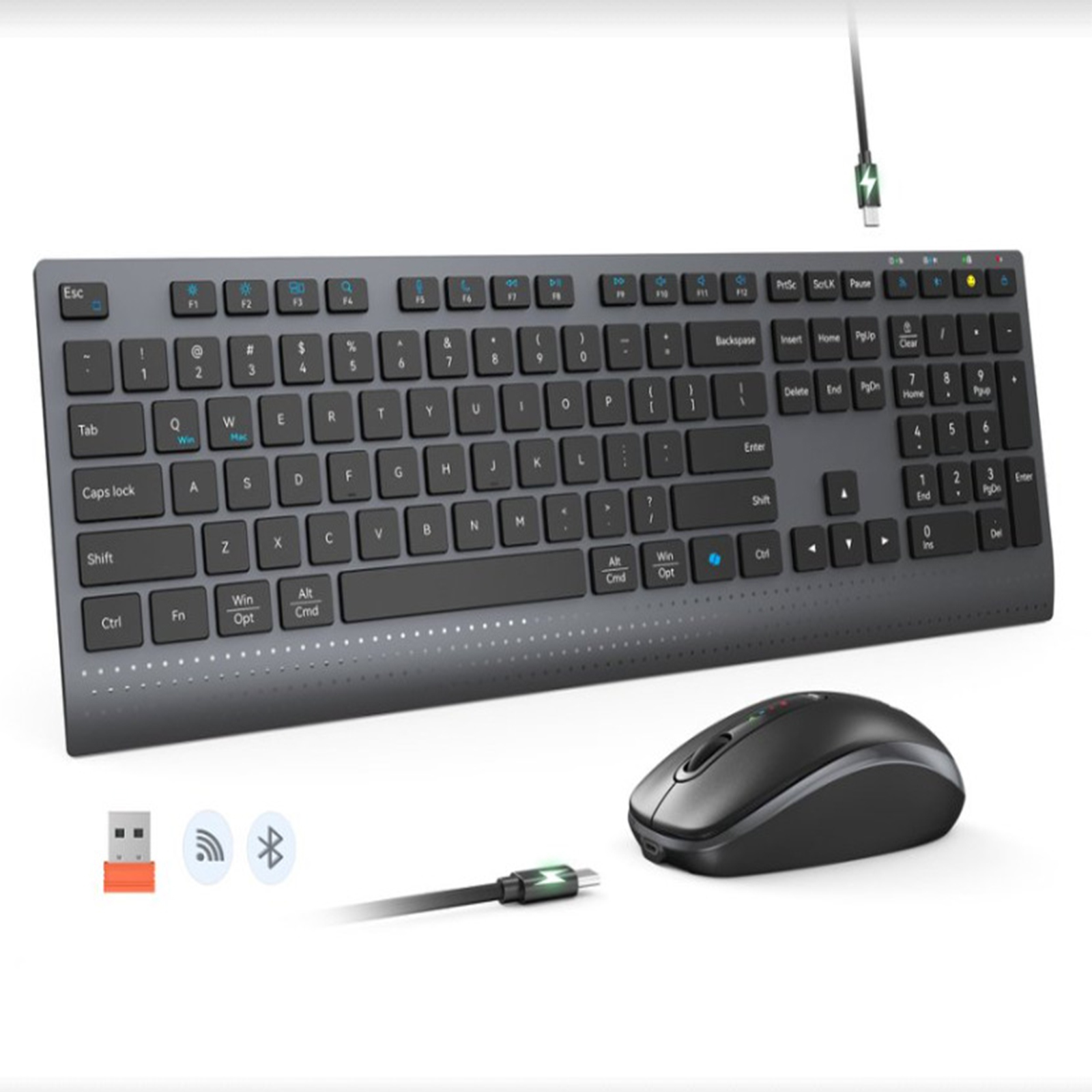 Bluetooth 2.4G Dual-Mode Draad - Gaming Keyboard Mouse And Headset Combo recensie en prijs